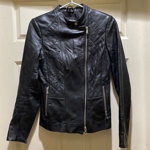 Danier black leather jacket (sz 4)